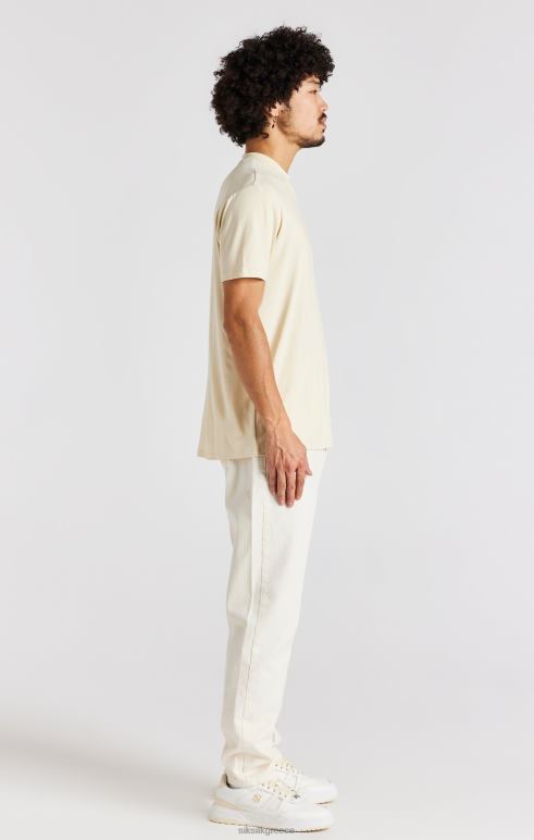 SikSilk μπλουζάκι με ψηλό λαιμό μπεζ άνδρες ενδύματα 48N8Z378