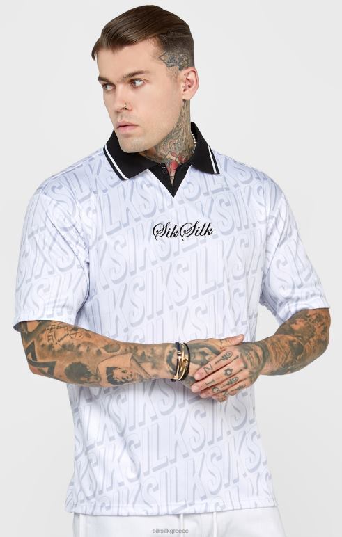 SikSilk λευκή ποδοσφαιρική φανέλα άνδρες ενδύματα 48N8Z380