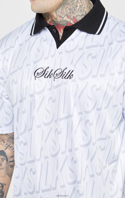 SikSilk λευκή ποδοσφαιρική φανέλα άνδρες ενδύματα 48N8Z380