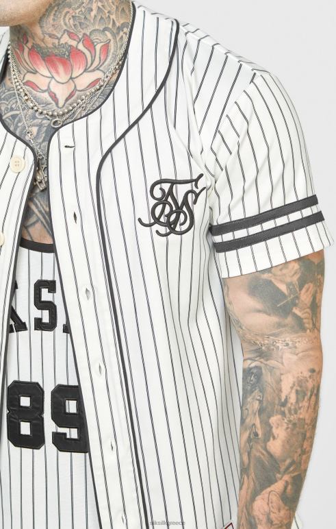 SikSilk μπεζ φανέλα του μπέιζμπολ άνδρες ενδύματα 48N8Z391
