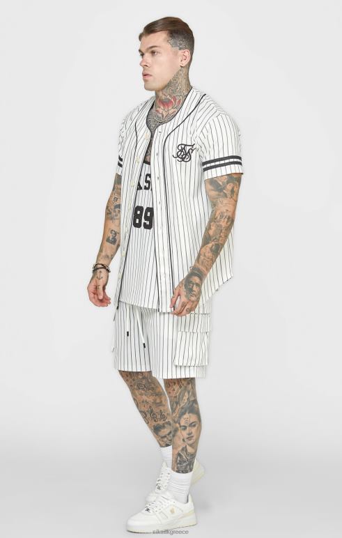 SikSilk μπεζ φανέλα του μπέιζμπολ άνδρες ενδύματα 48N8Z391