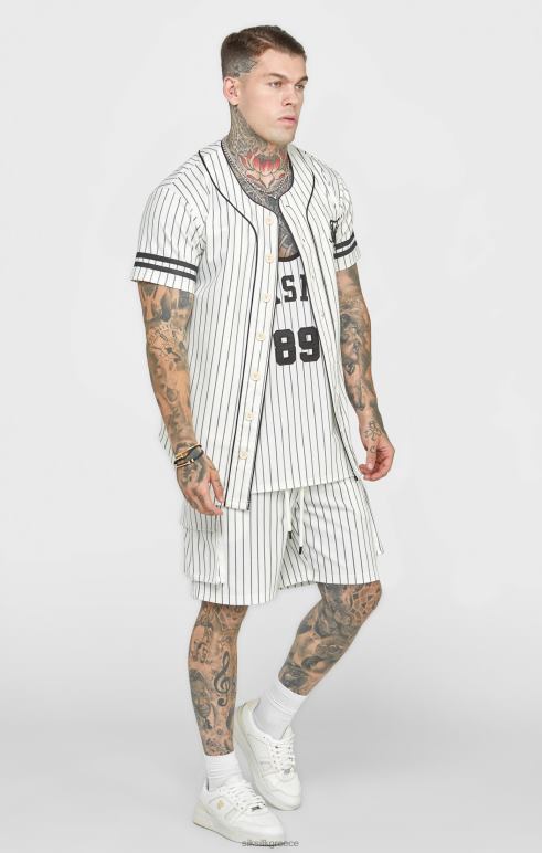 SikSilk μπεζ φανέλα του μπέιζμπολ άνδρες ενδύματα 48N8Z391