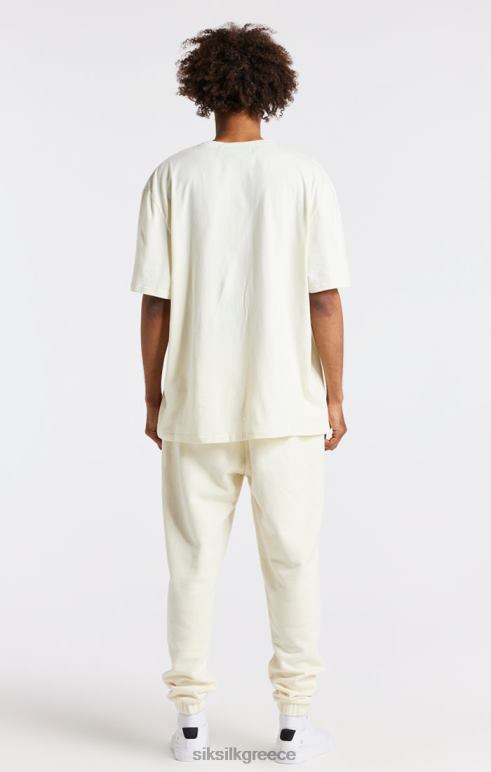 SikSilk μπλουζάκι μεγάλου μεγέθους με στάμπα εκρού άνδρες ενδύματα 48N8Z409