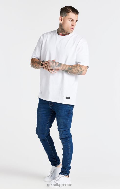 SikSilk λευκό μπλουζάκι μεγάλου μεγέθους άνδρες ενδύματα 48N8Z410