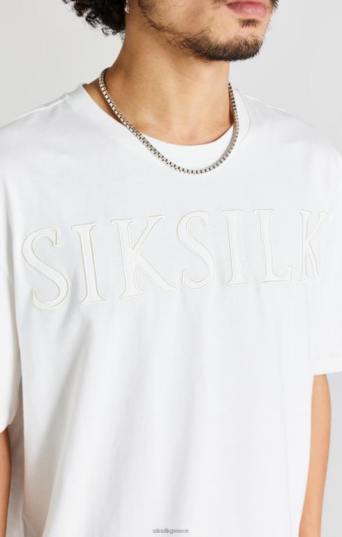 SikSilk T-shirt με λογότυπο εκρού άνδρες ενδύματα 48N8Z404