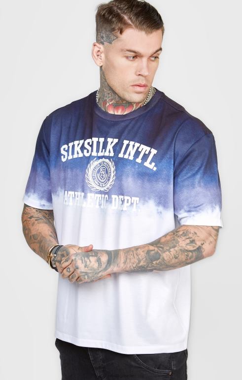 SikSilk ναυτικό γραφικό fade t-shirt άνδρες ενδύματα 48N8Z384