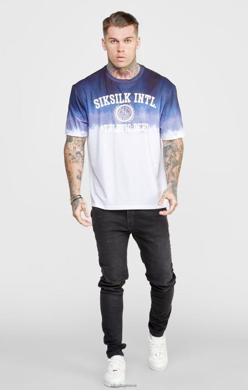 SikSilk ναυτικό γραφικό fade t-shirt άνδρες ενδύματα 48N8Z384
