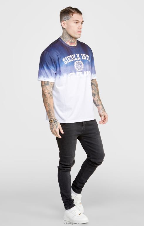 SikSilk ναυτικό γραφικό fade t-shirt άνδρες ενδύματα 48N8Z384