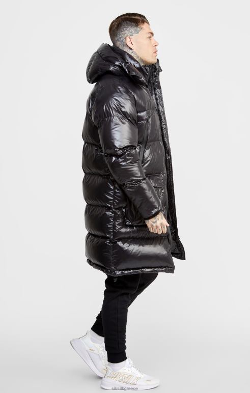 SikSilk μαύρο παλτό μάνατζερ άνδρες ενδύματα 48N8Z497