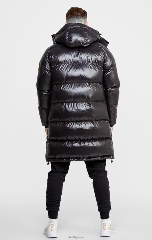 SikSilk μαύρο παλτό μάνατζερ άνδρες ενδύματα 48N8Z497