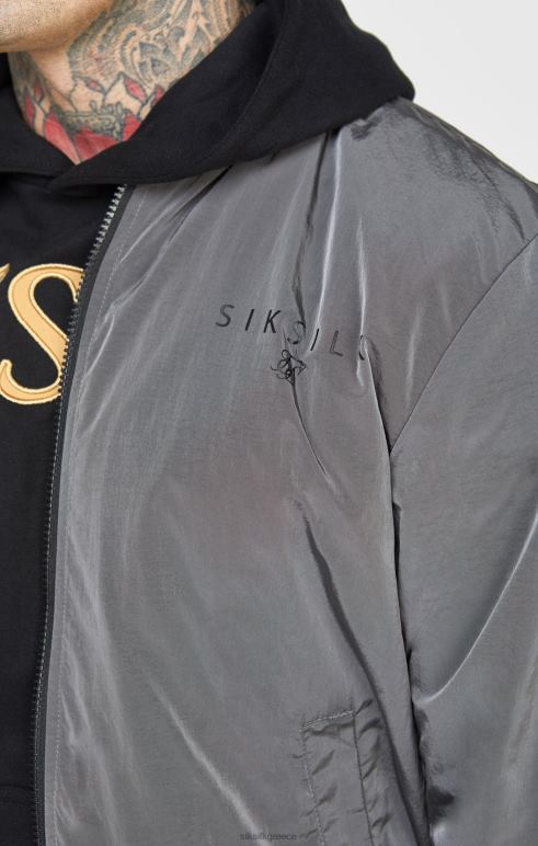 SikSilk μαύρο αναστρέψιμο βομβαρδιστικό άνδρες ενδύματα 48N8Z502