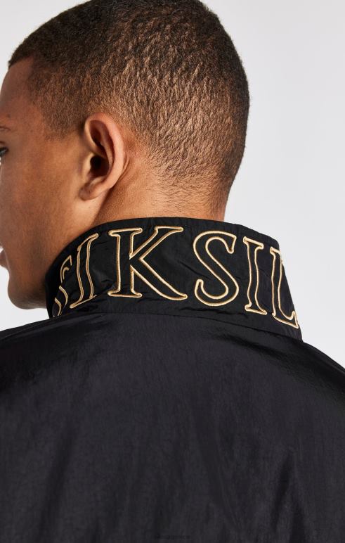 SikSilk μαύρη επένδυση bomber jacket άνδρες ενδύματα 48N8Z468