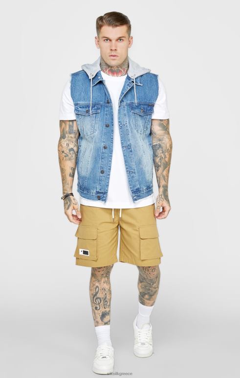 SikSilk ξέπλυμα & τζιν gilet άνδρες ενδύματα 48N8Z473
