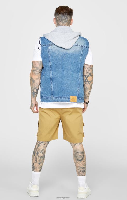 SikSilk ξέπλυμα & τζιν gilet άνδρες ενδύματα 48N8Z473