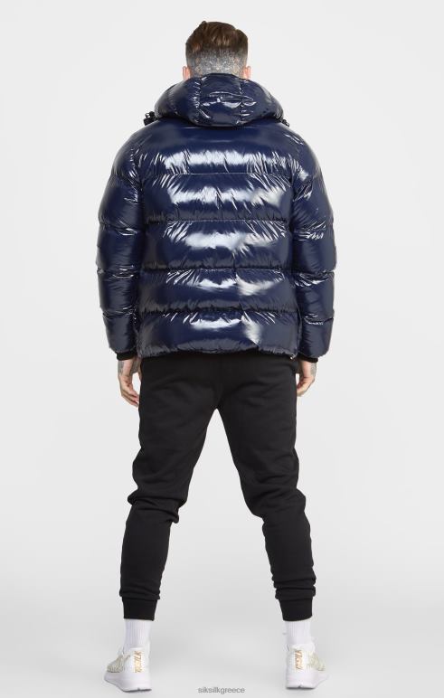 SikSilk τζάκετ navy gloss puffer άνδρες ενδύματα 48N8Z501